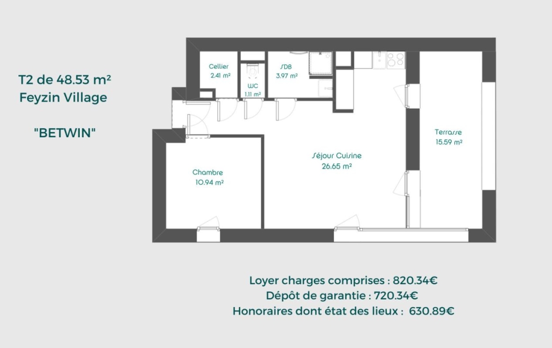 Annonces MAISON RHONE : Appartement | FEYZIN (69320) | 49 m2 | 820 € 